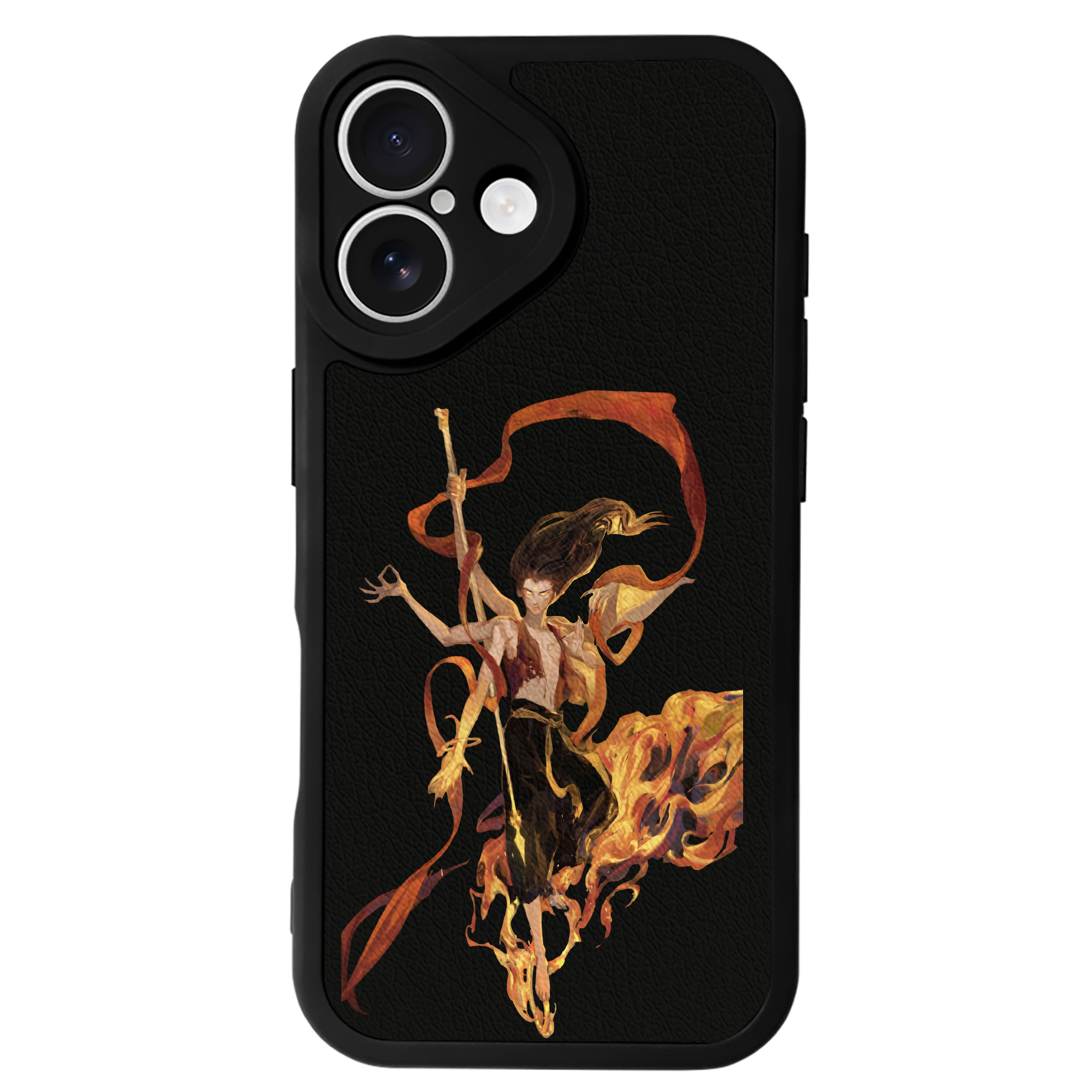 （画像用） Ne Zha 2 ナタ 魔童の大暴れ 【iPhone 16シリーズ対応】シリコンスマホケース（レザー調） 材質：シリコン
